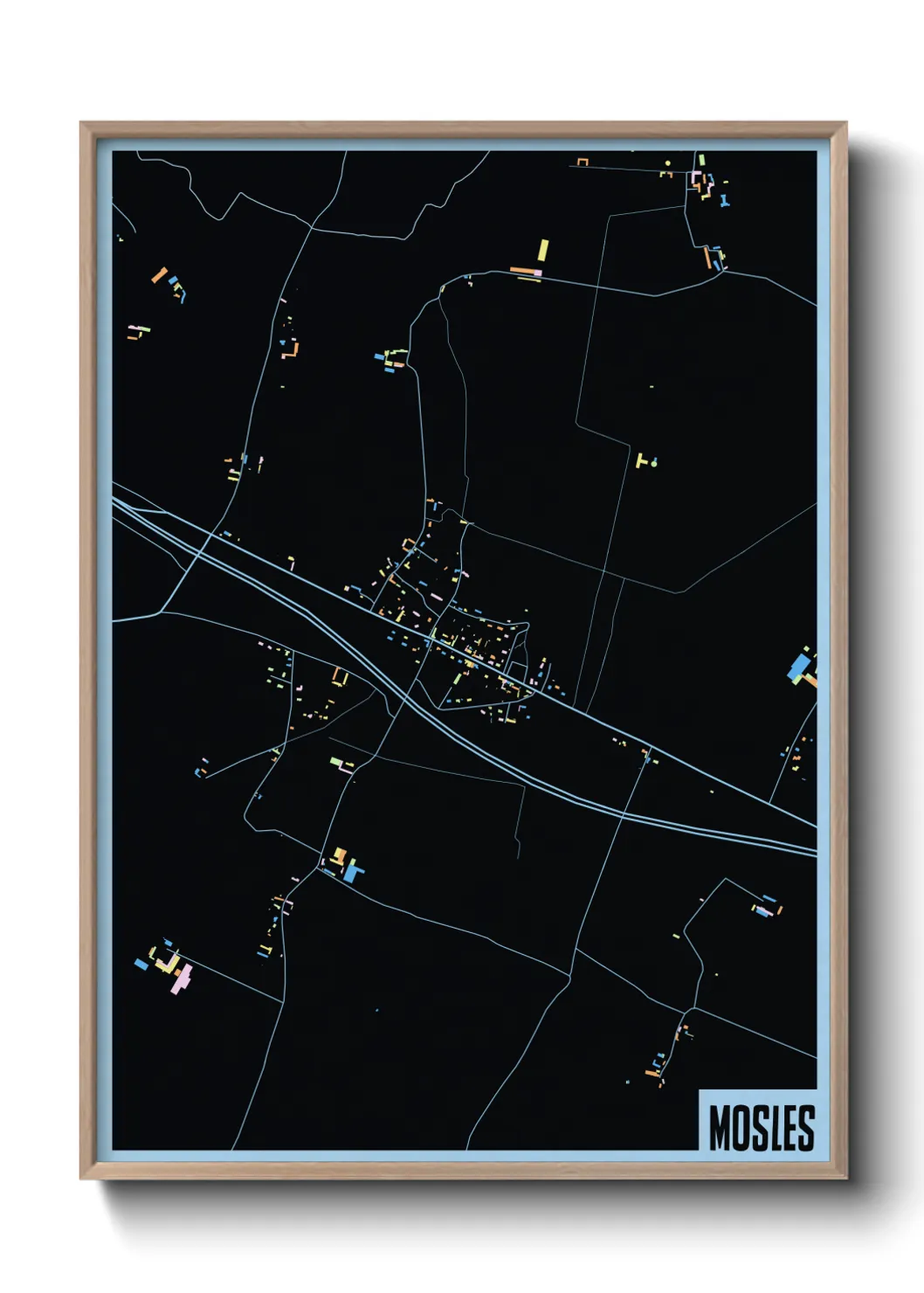 Une affiche de carte sur Mosles
