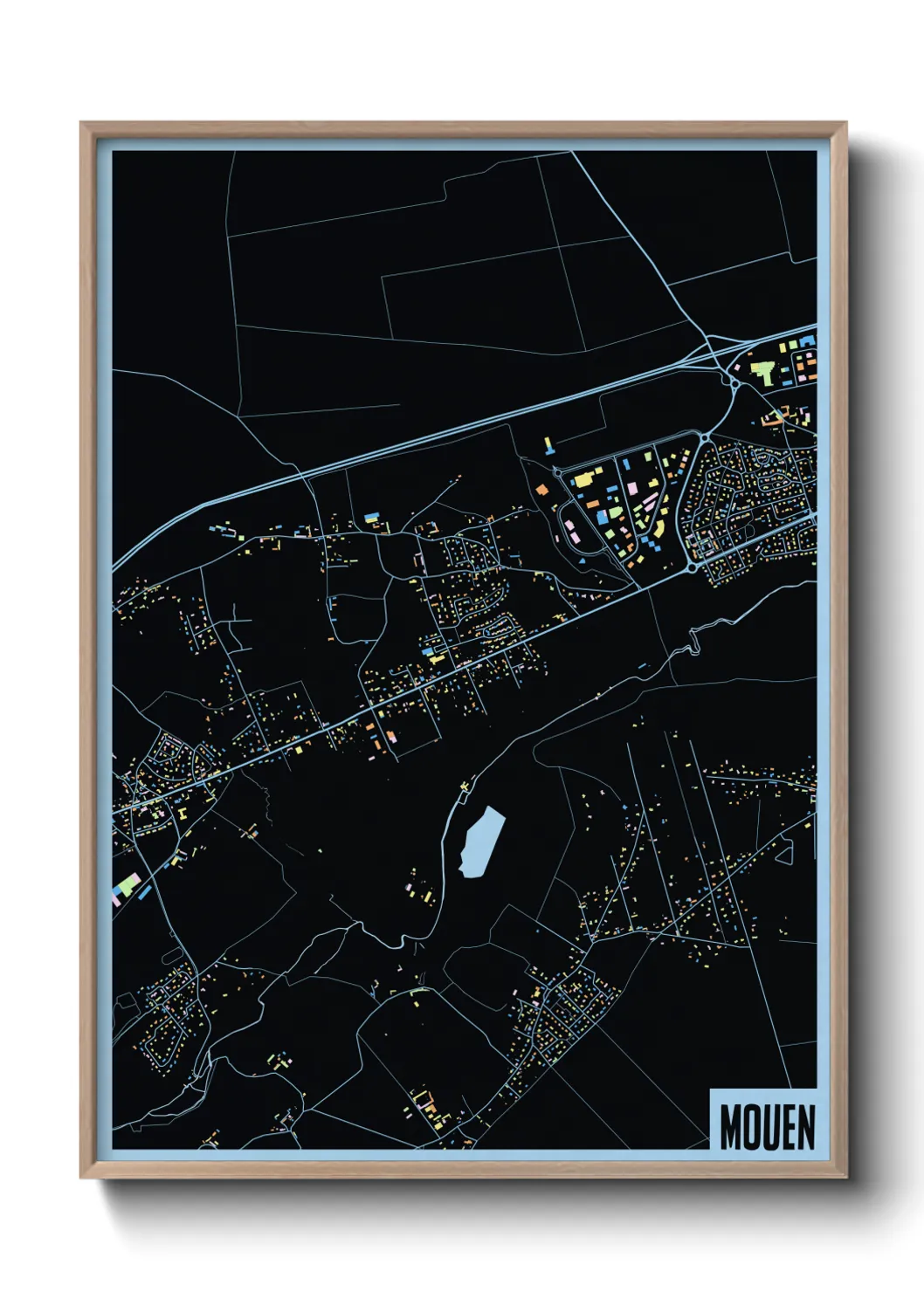 Une affiche de carte sur Mouen