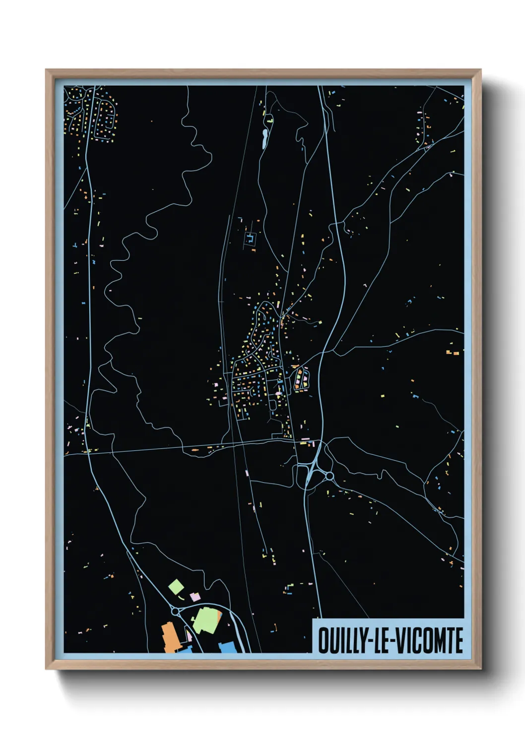 Une affiche de carte sur Ouilly-le-Vicomte