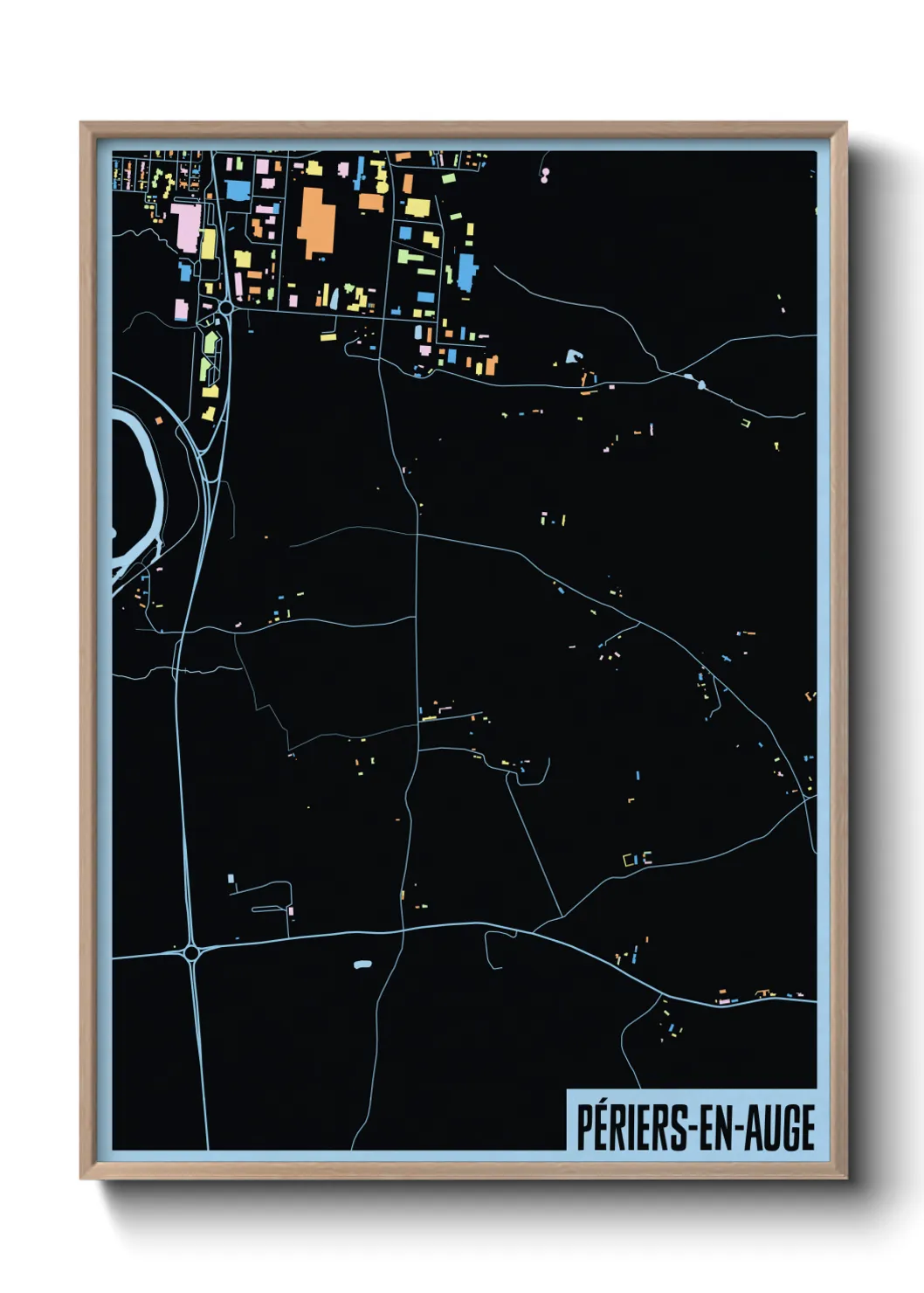 Une affiche de carte sur Périers-en-Auge