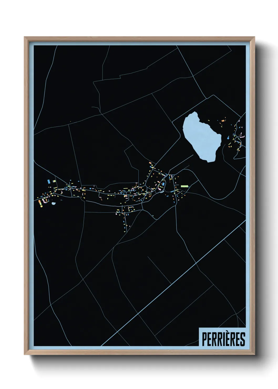 Une affiche de carte sur Perrières