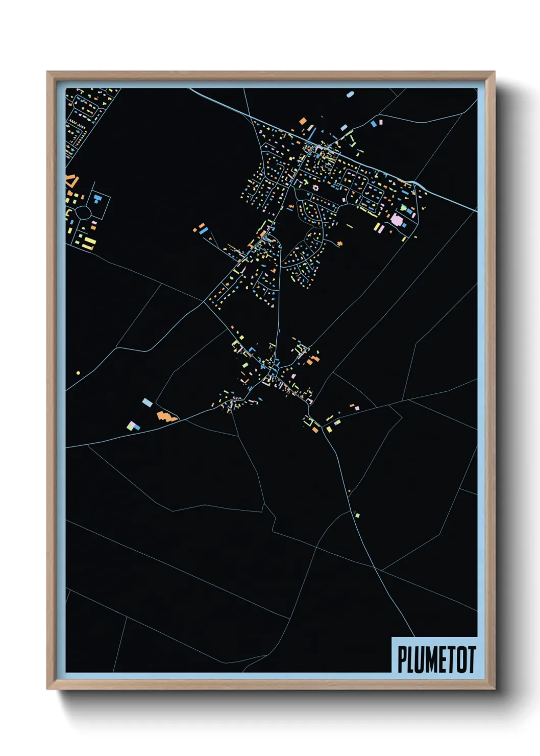 Une affiche de carte sur Plumetot