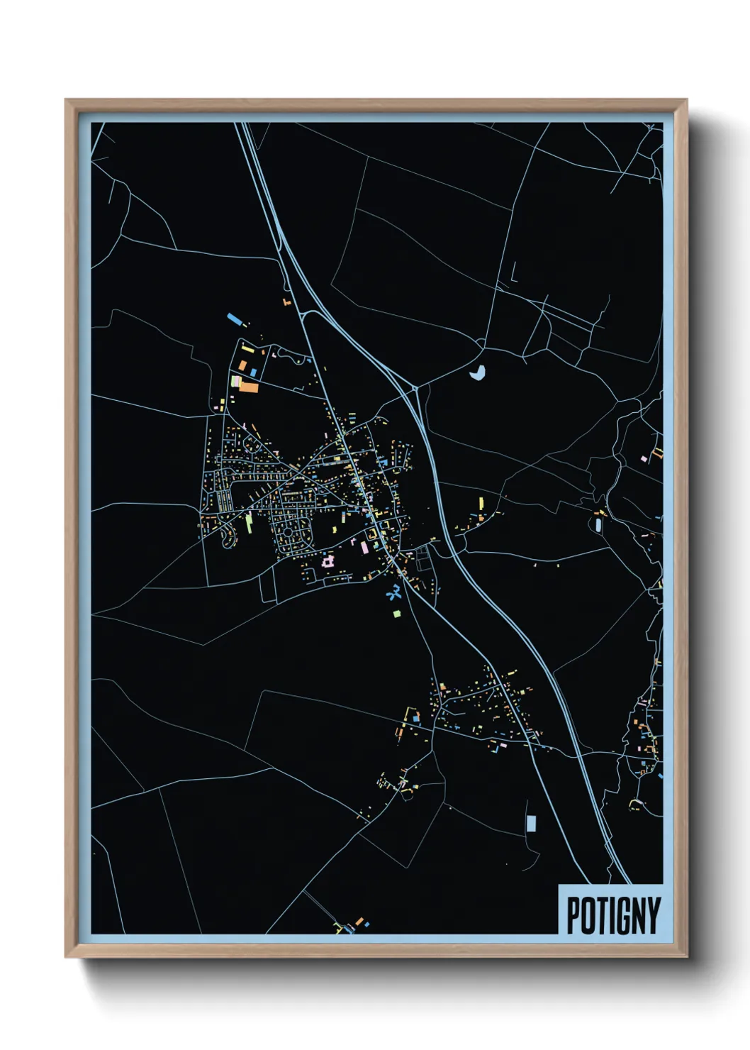 Une affiche de carte sur Potigny