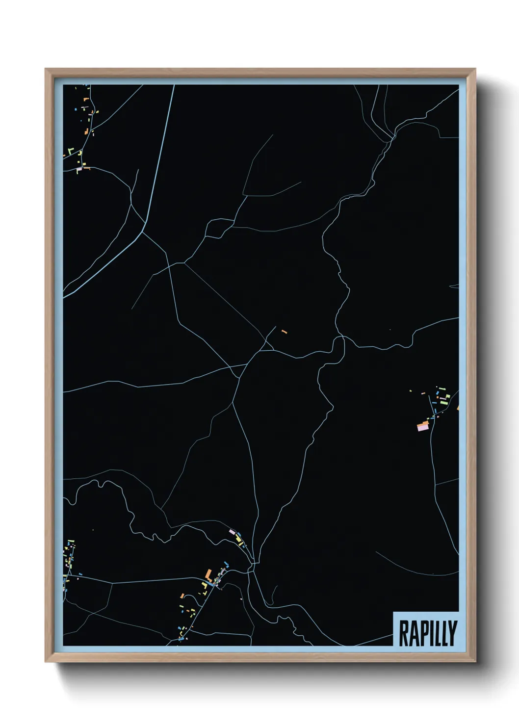 Une affiche de carte sur Rapilly