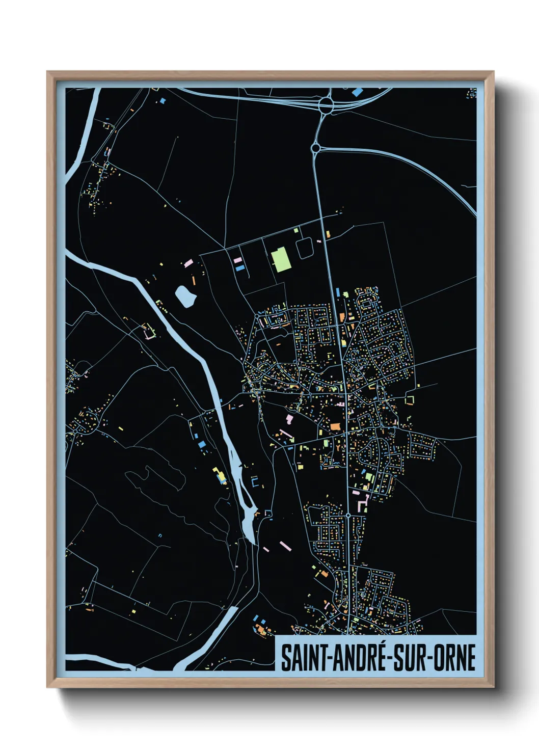 Une affiche de carte sur Saint-André-sur-Orne