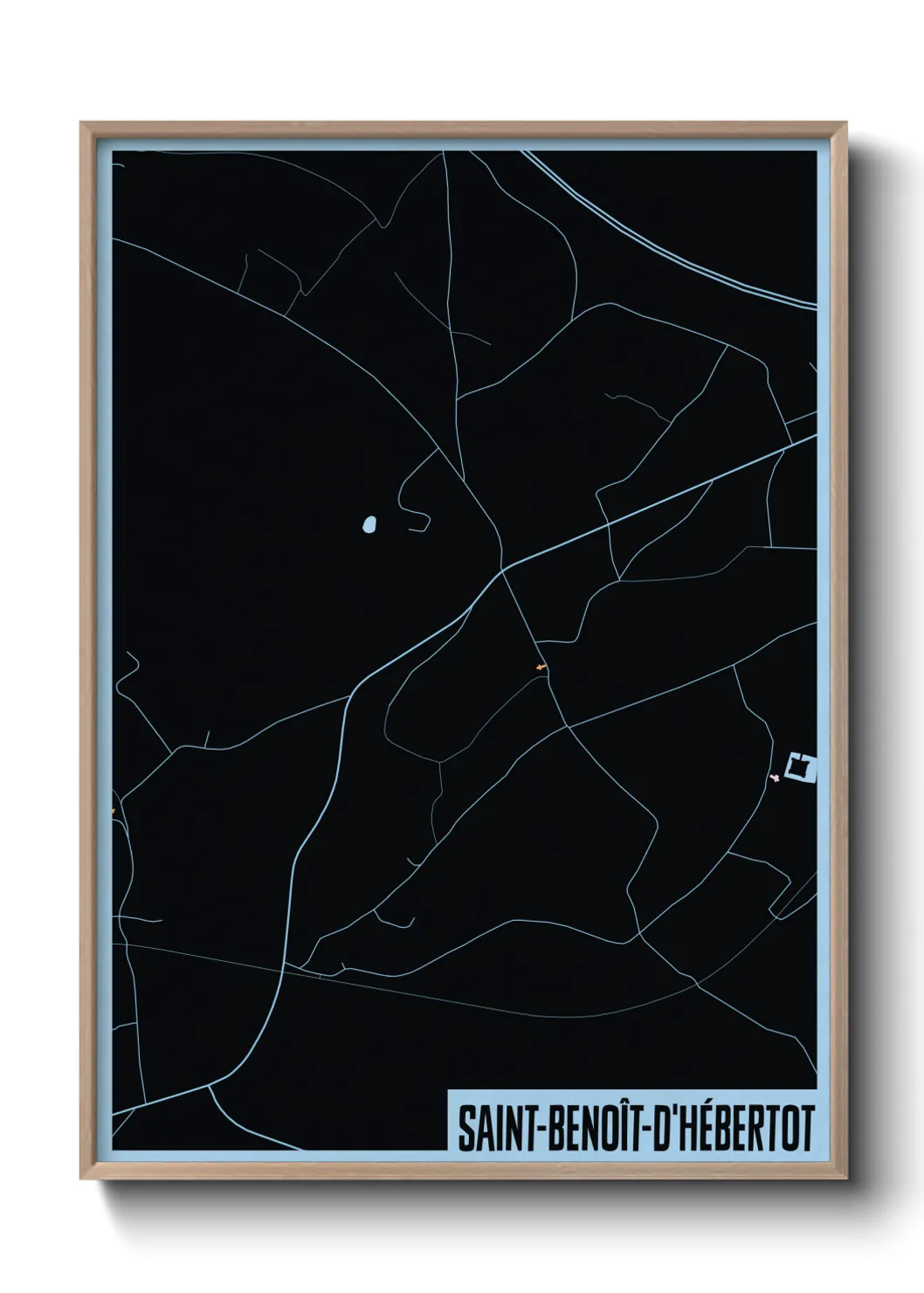 Une affiche de carte sur Saint-Benoît-d'Hébertot