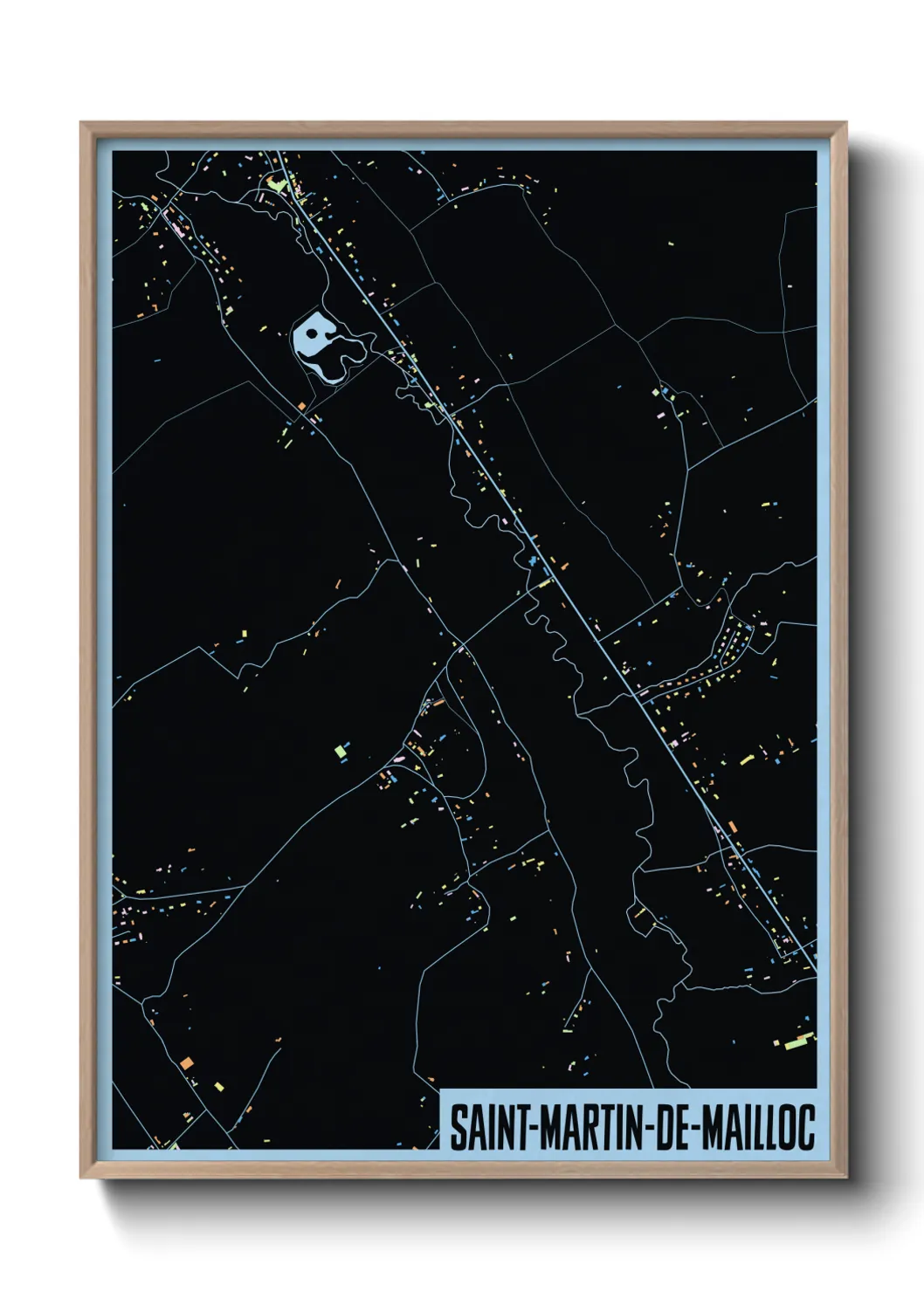 Une affiche de carte sur Saint-Martin-de-Mailloc