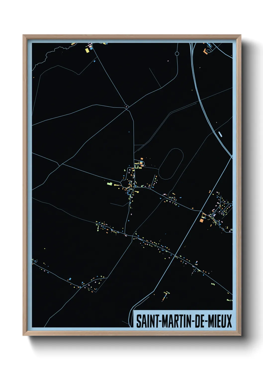 Une affiche de carte sur Saint-Martin-de-Mieux