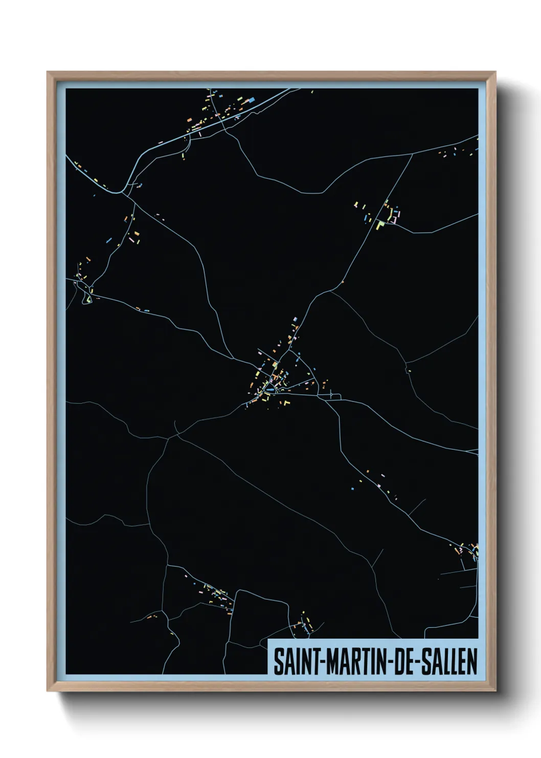 Une affiche de carte sur Saint-Martin-de-Sallen