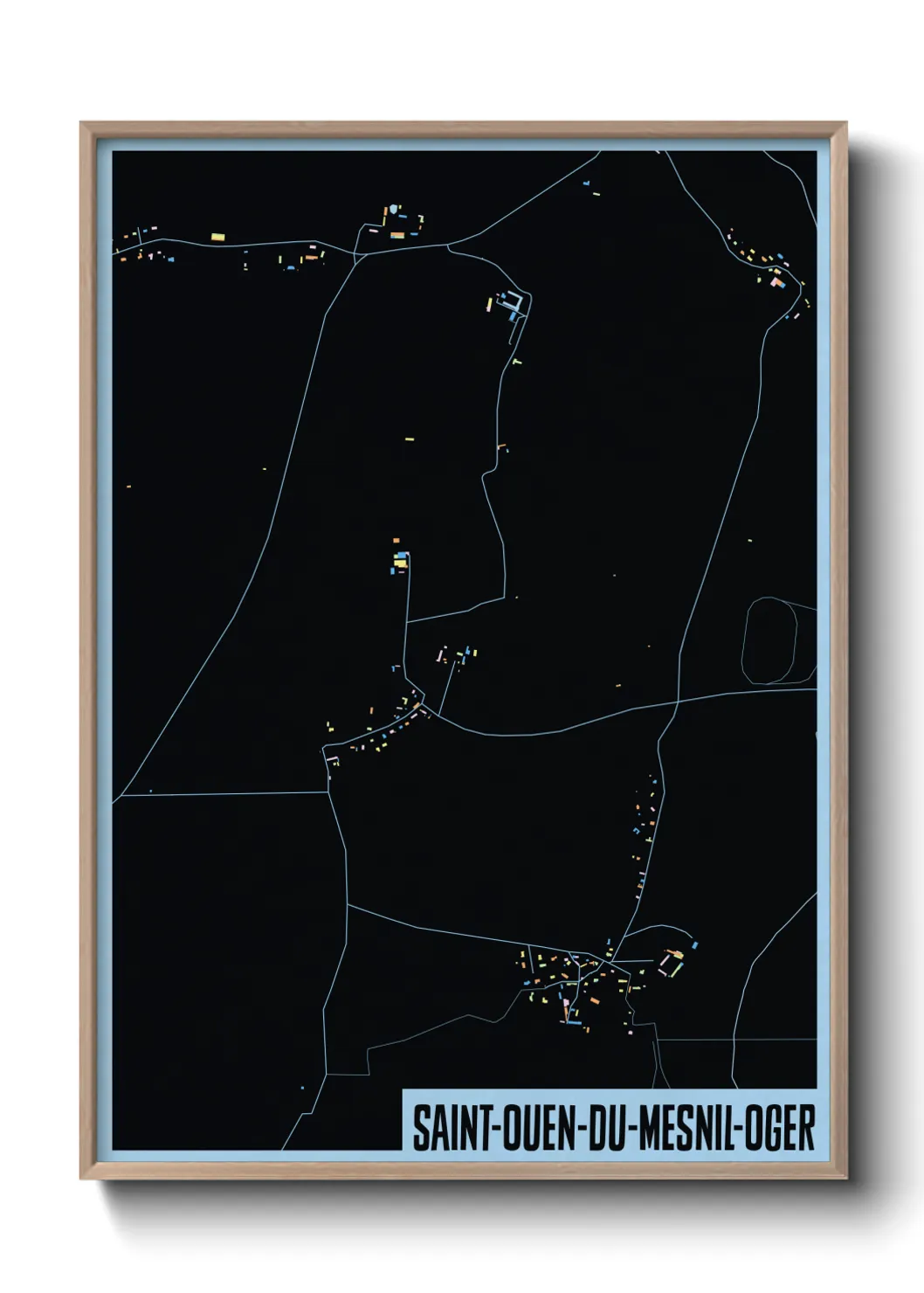 Une affiche de carte sur Saint-Ouen-du-Mesnil-Oger