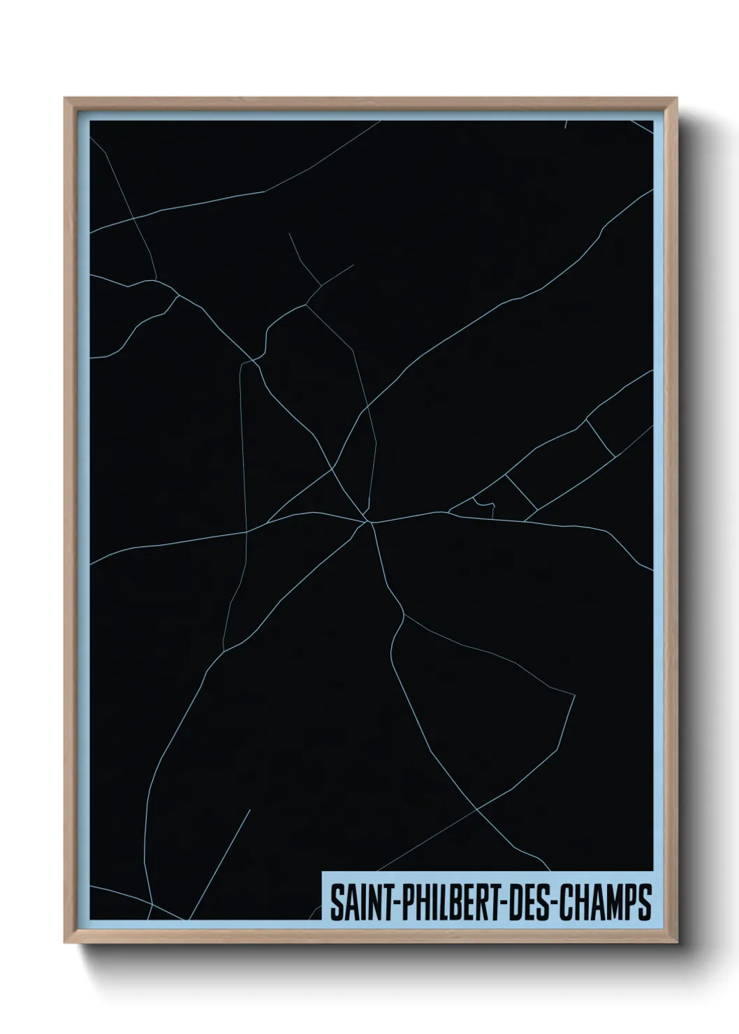 Une affiche de carte sur Saint-Philbert-des-Champs