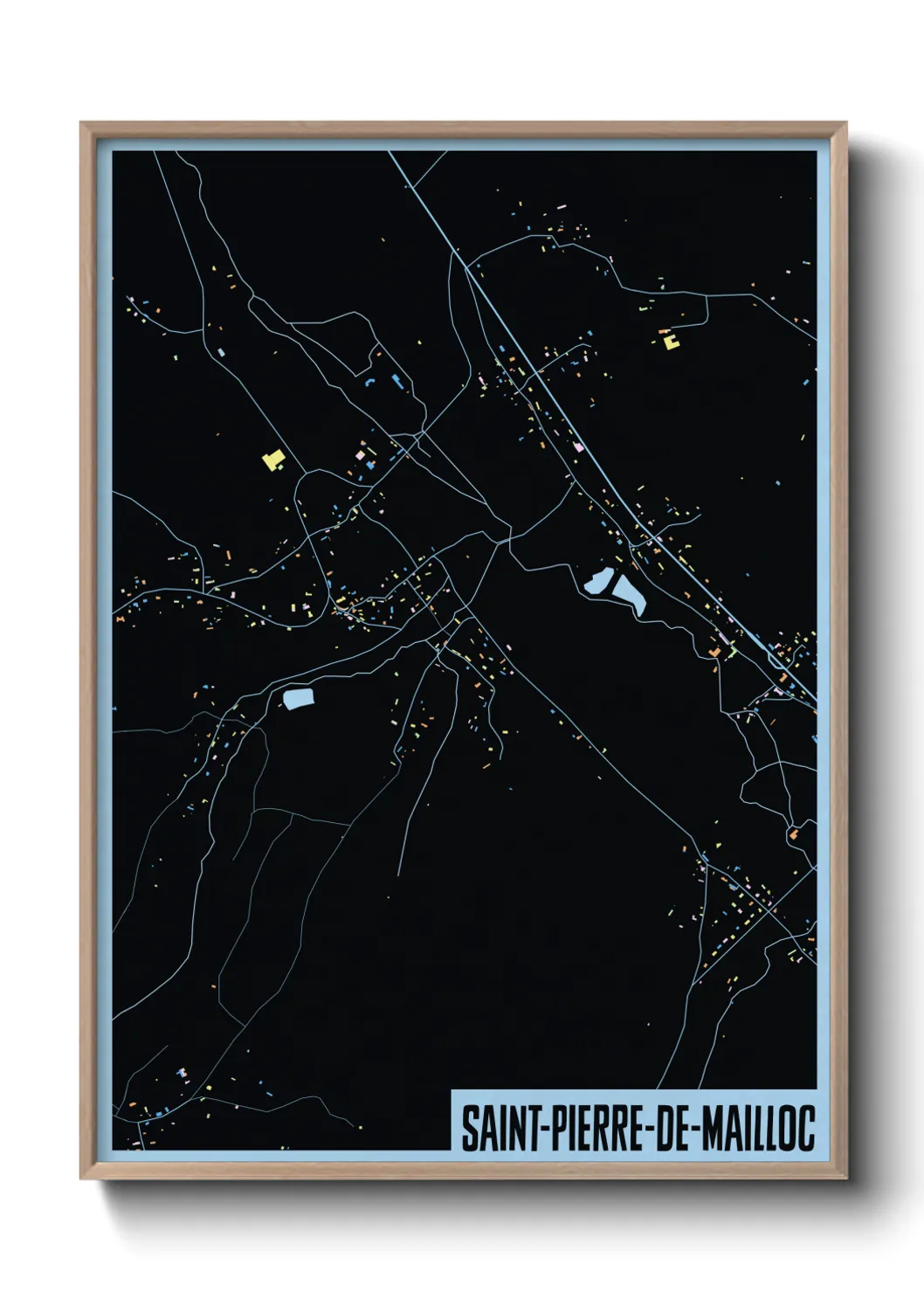 Une affiche de carte sur Saint-Pierre-de-Mailloc