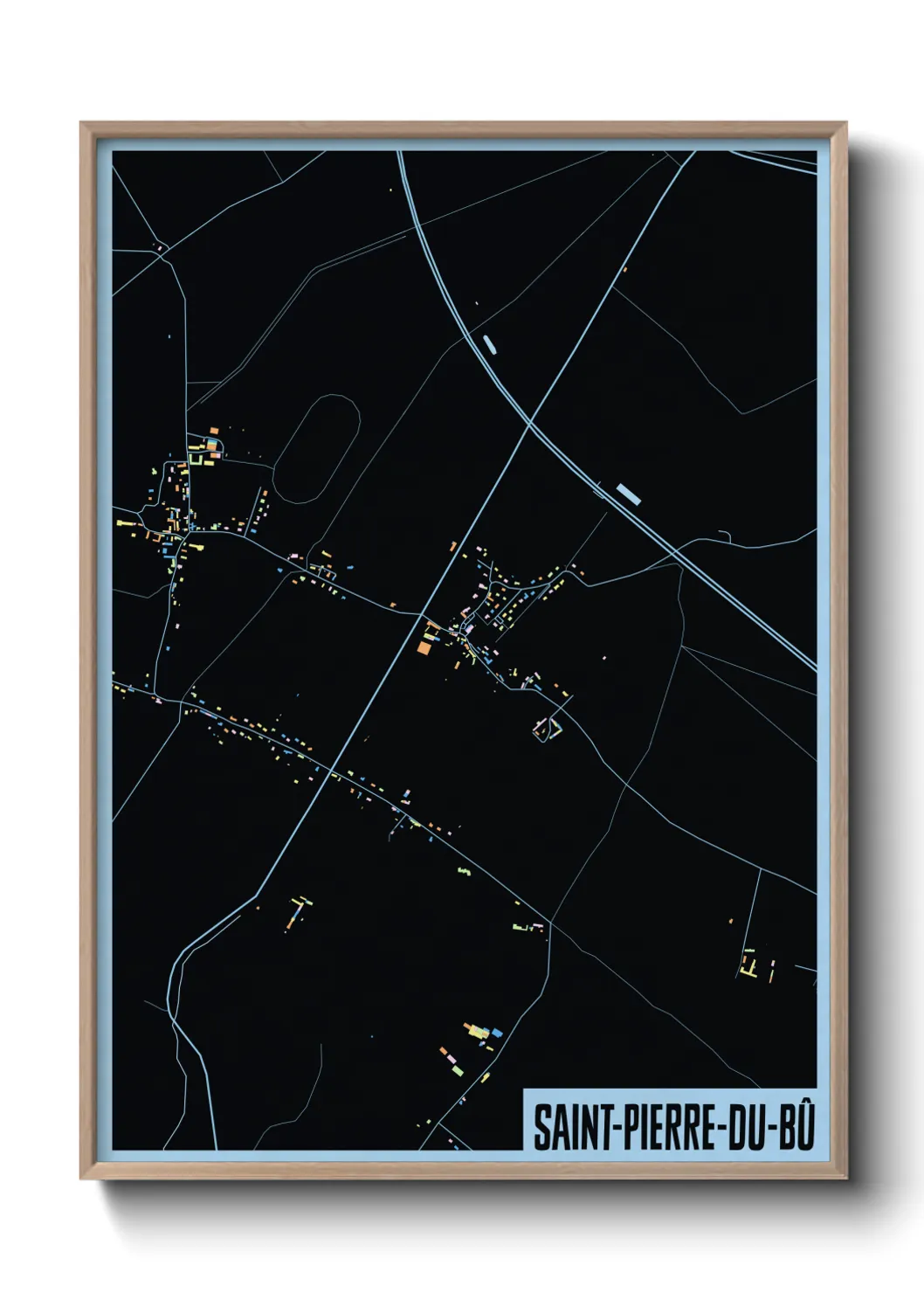 Une affiche de carte sur Saint-Pierre-du-Bû