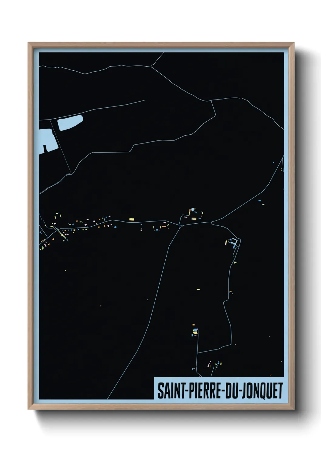 Une affiche de carte sur Saint-Pierre-du-Jonquet