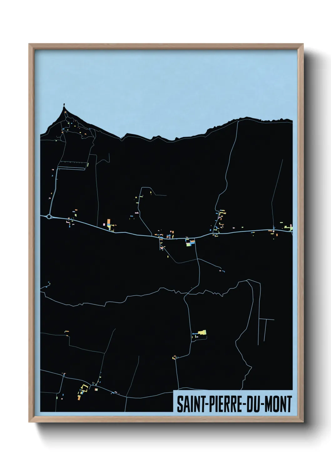 Une affiche de carte sur Saint-Pierre-du-Mont