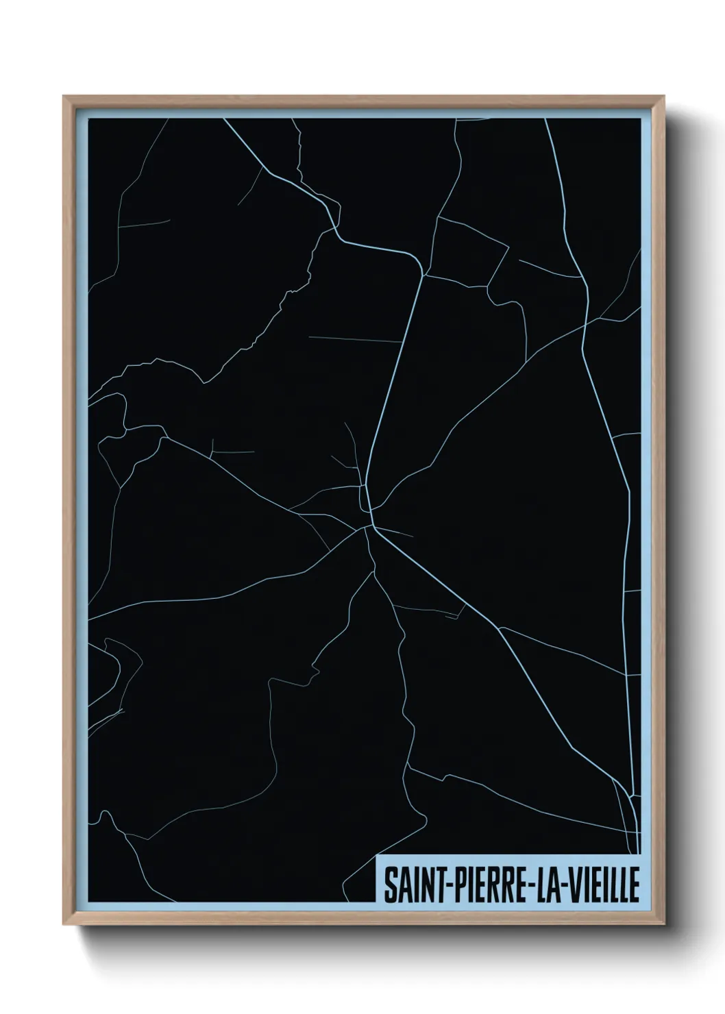 Une affiche de carte sur Saint-Pierre-la-Vieille