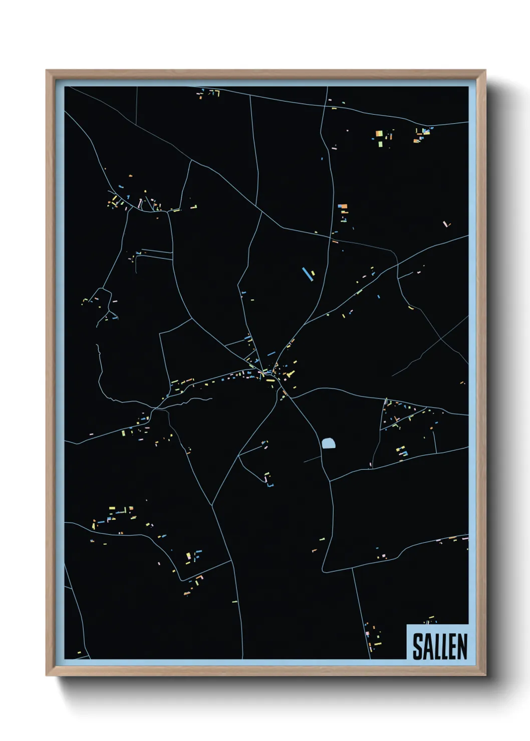 Une affiche de carte sur Sallen