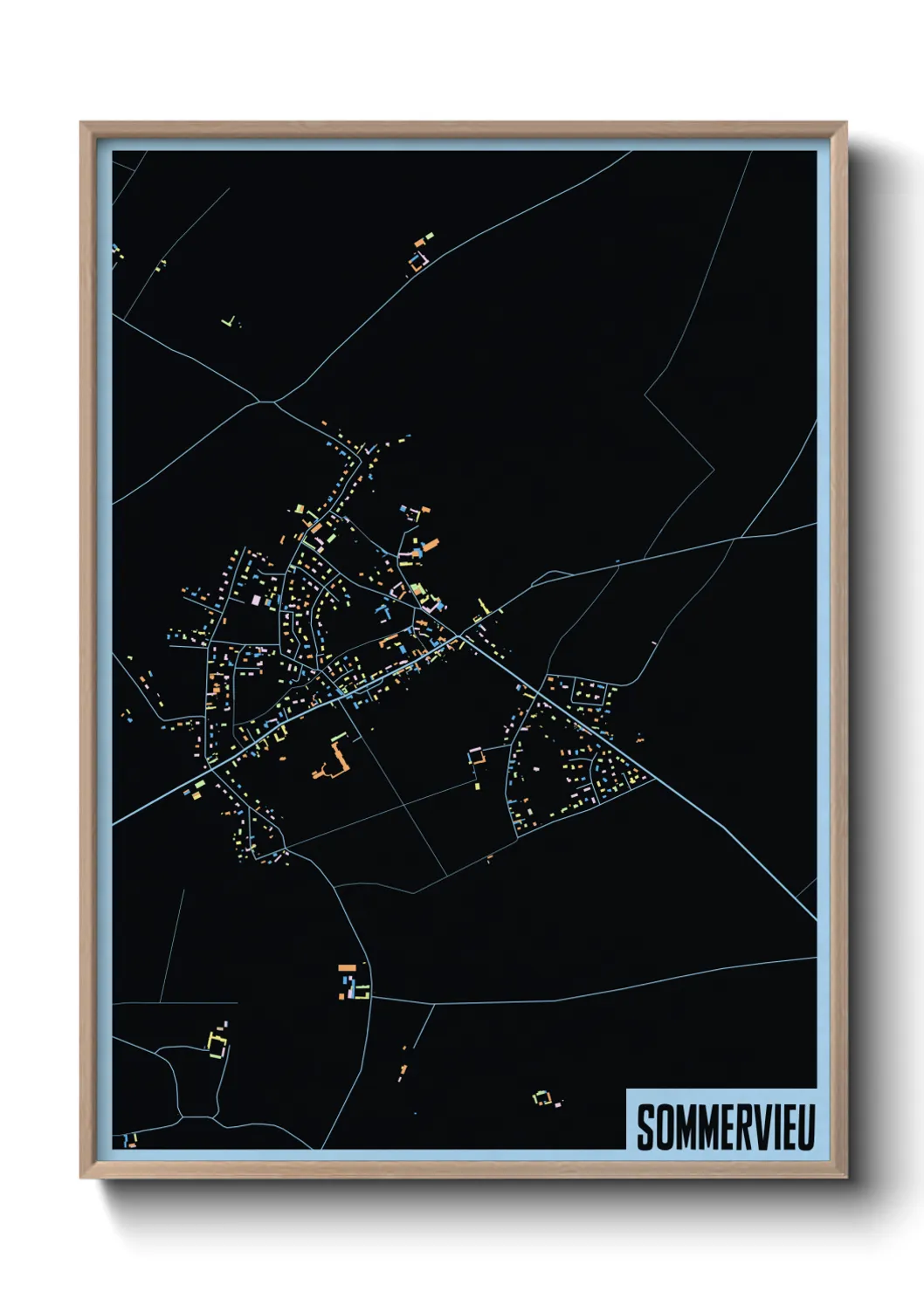 Une affiche de carte sur Sommervieu