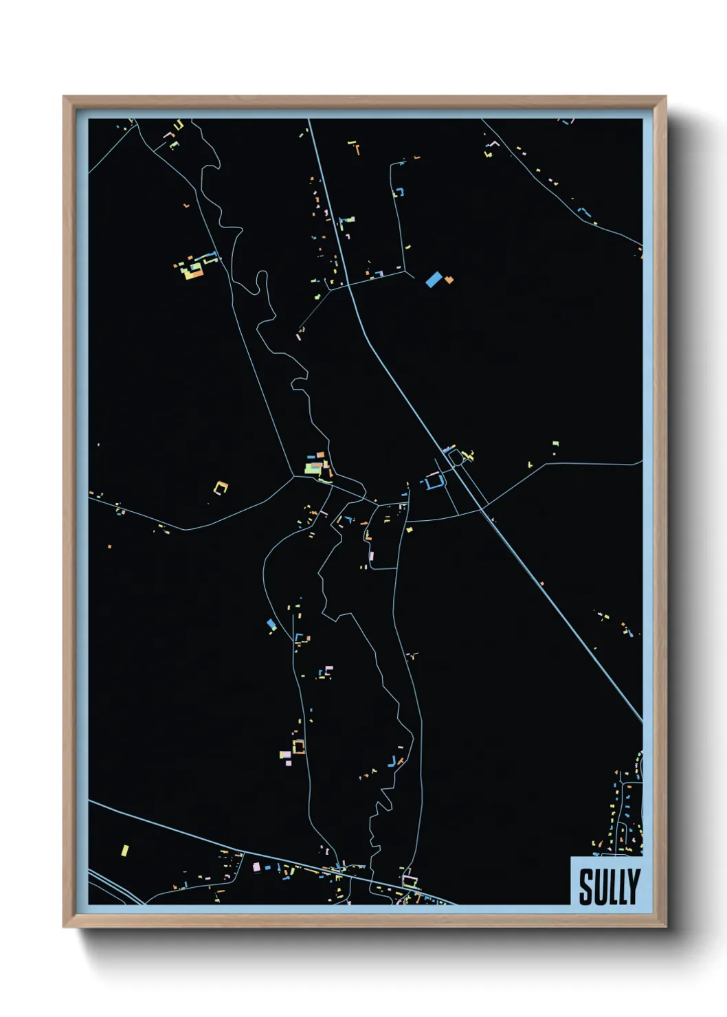 Une affiche de carte sur Sully