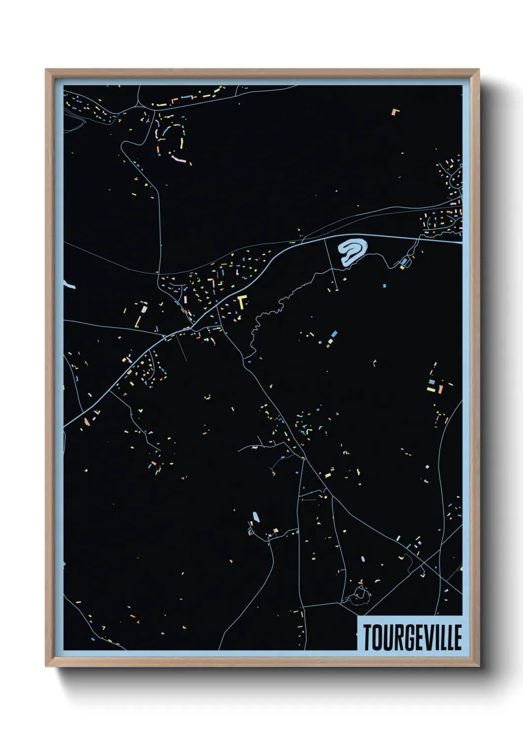 Une affiche de carte sur Tourgeville