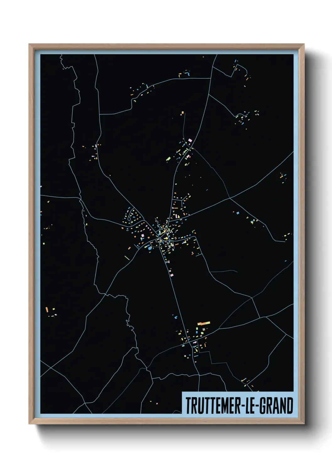Une affiche de carte sur Truttemer-le-Grand