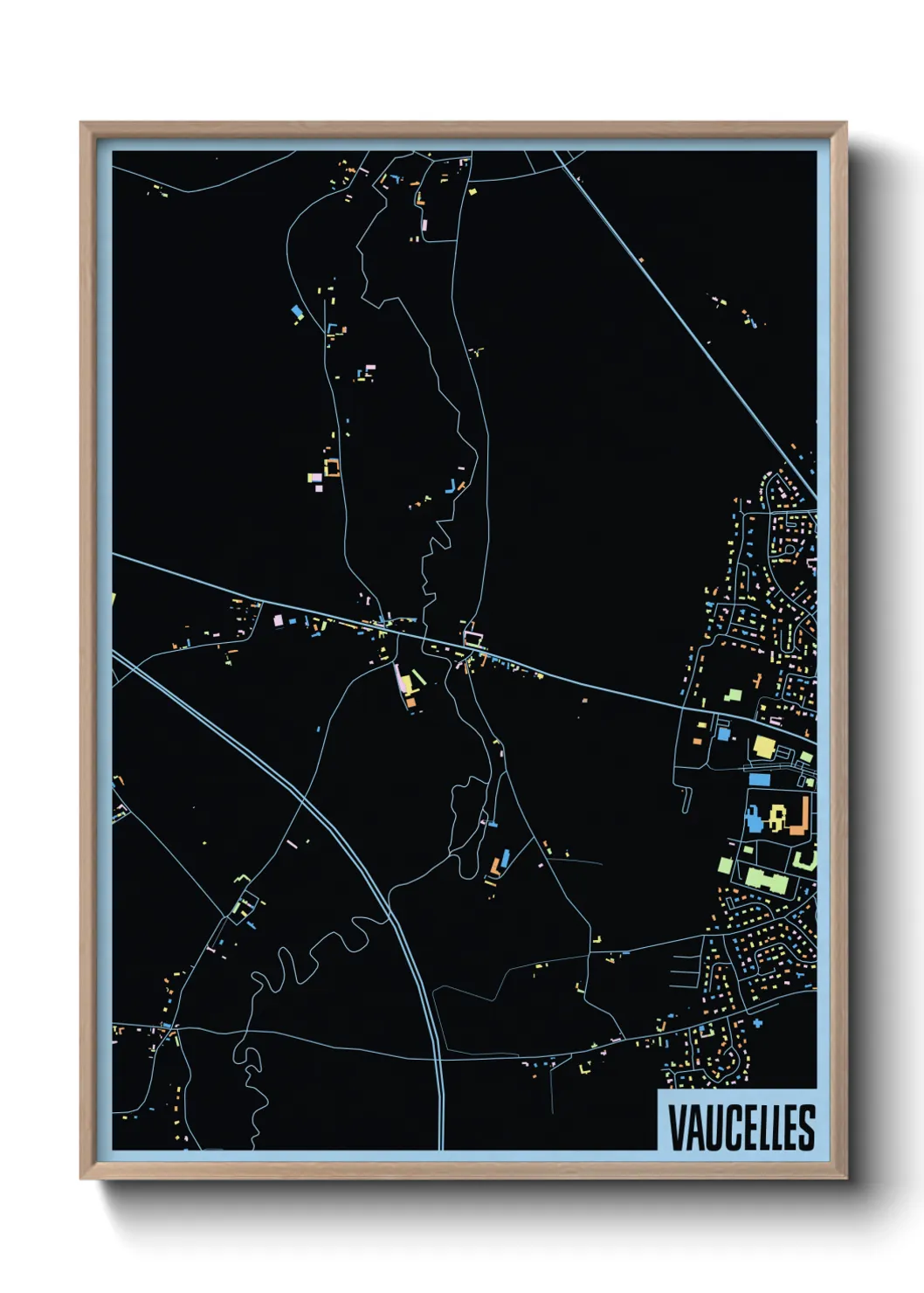 Une affiche de carte sur Vaucelles