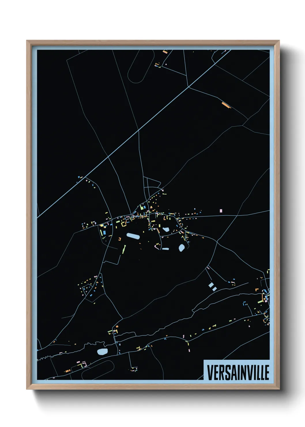 Une affiche de carte sur Versainville