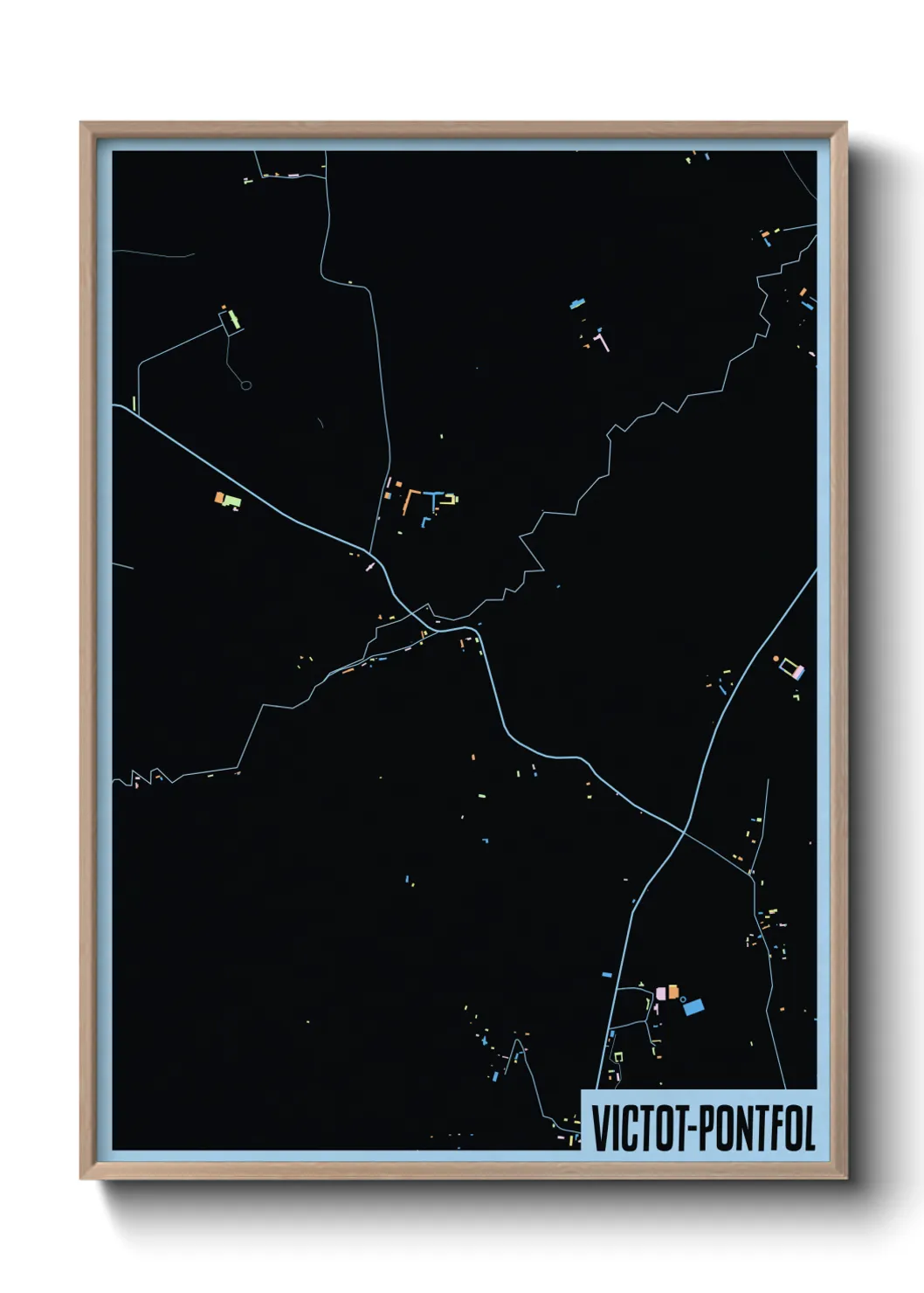 Une affiche de carte sur Victot-Pontfol