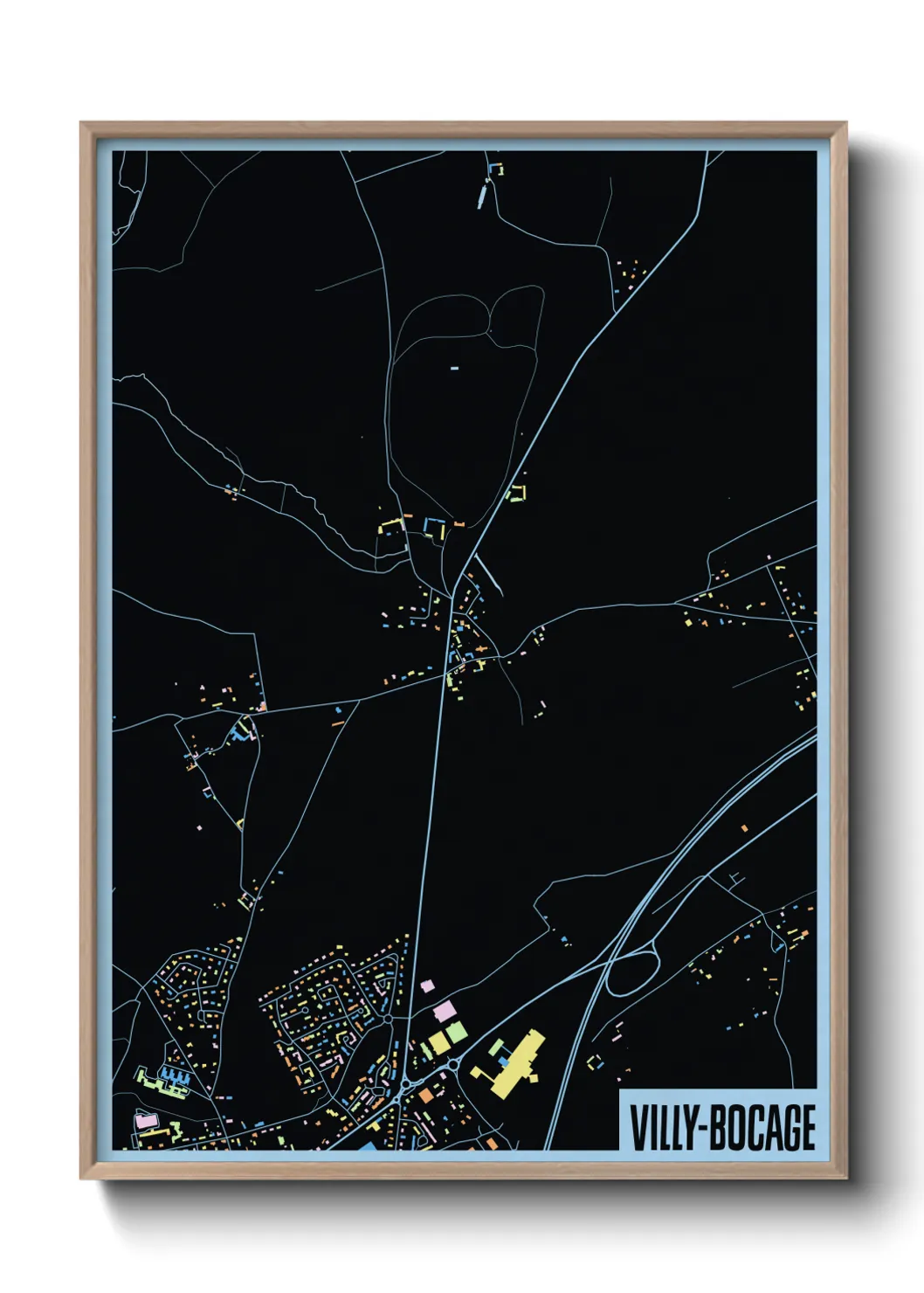 Une affiche de carte sur Villy-Bocage