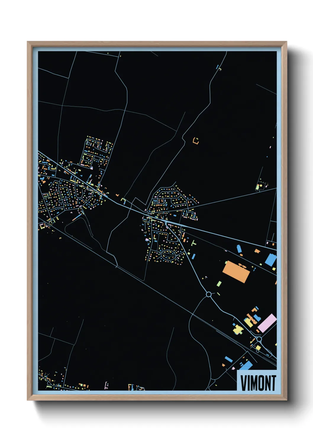 Une affiche de carte sur Vimont