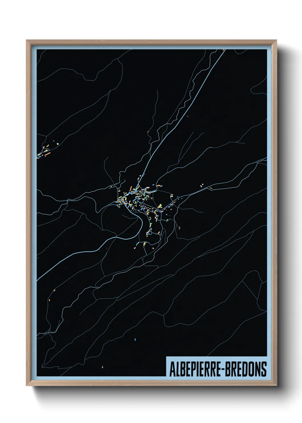 Une affiche de carte sur Albepierre-Bredons