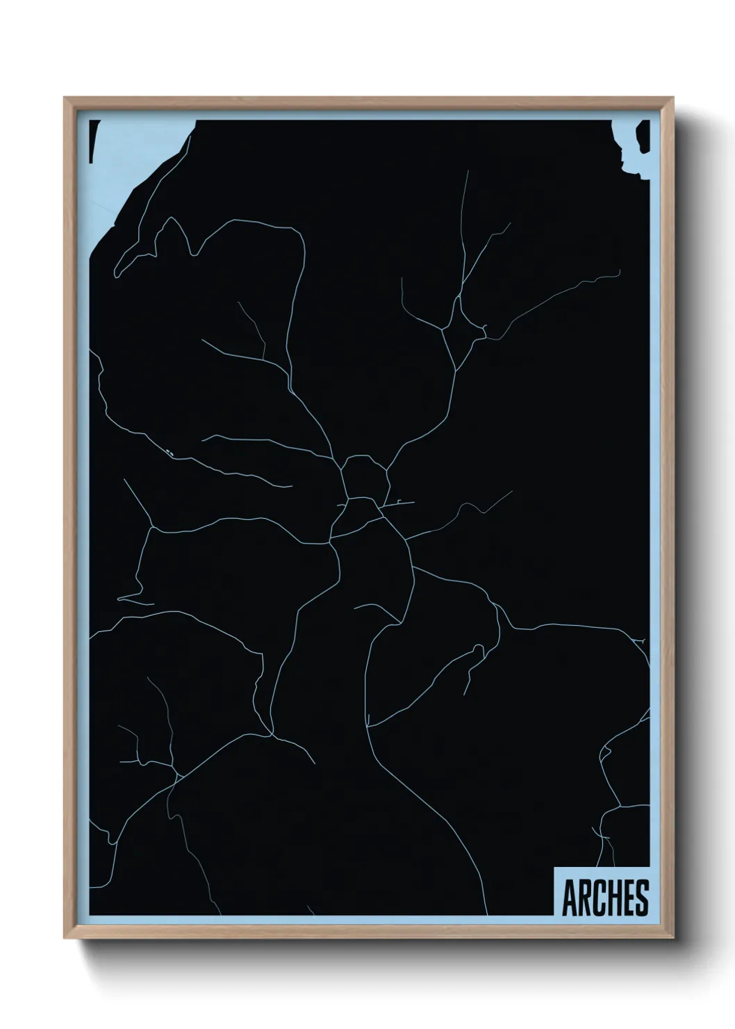 Une affiche de carte sur Arches