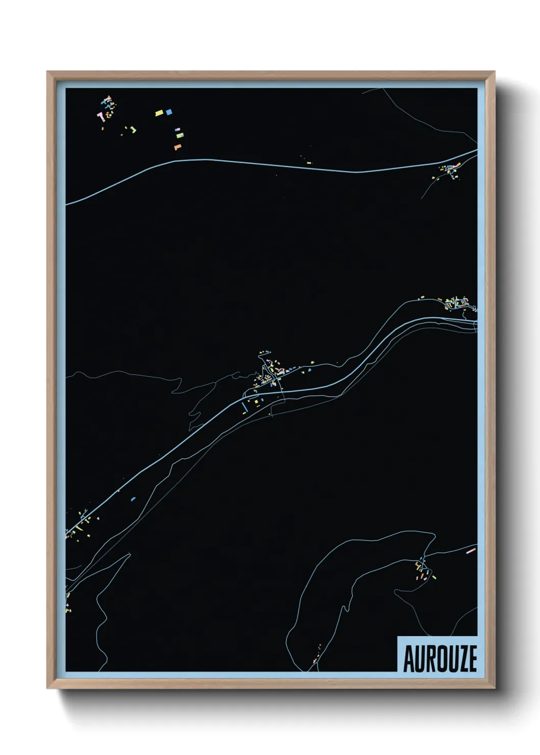 Une affiche de carte sur Aurouze