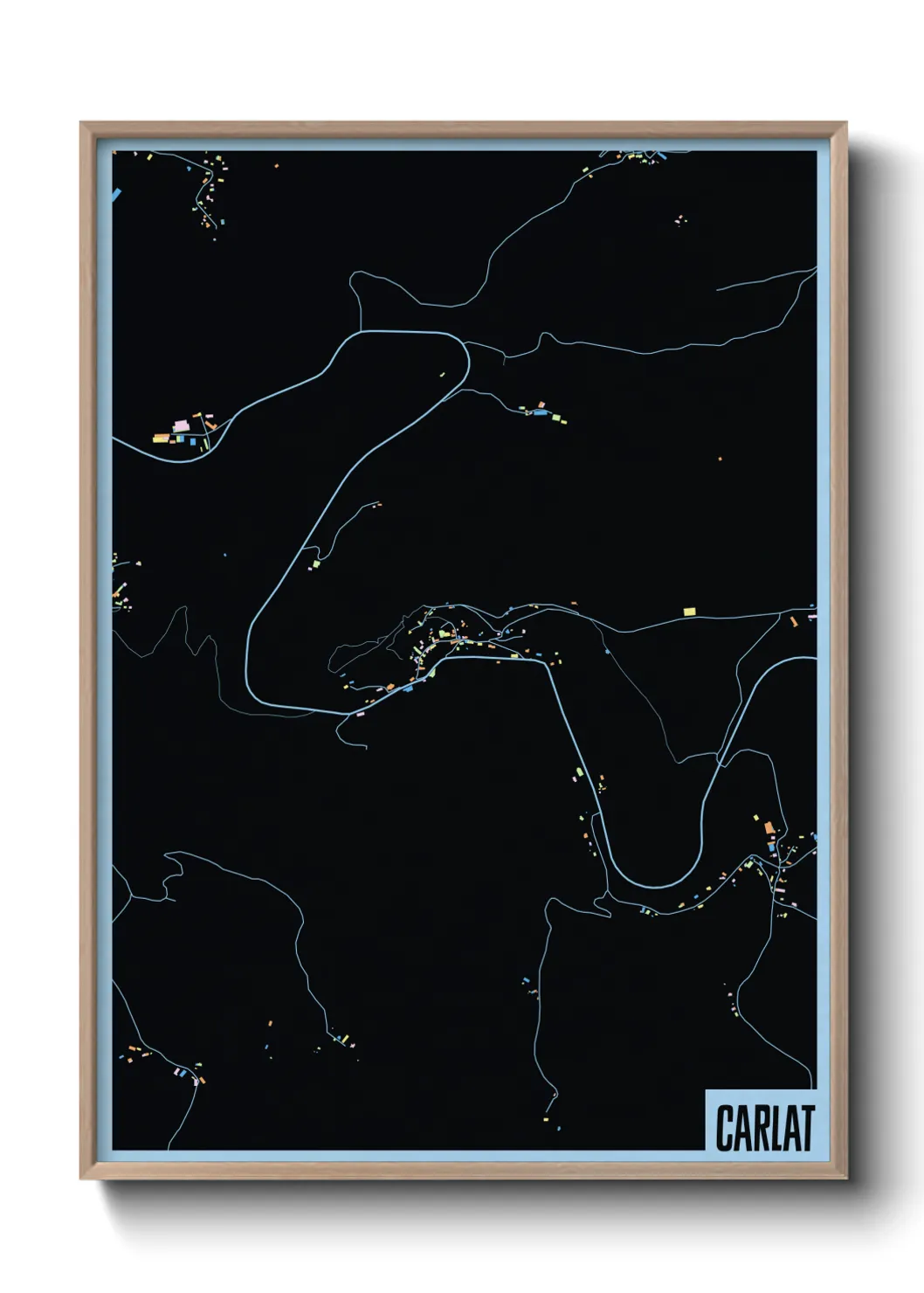 Une affiche de carte sur Carlat