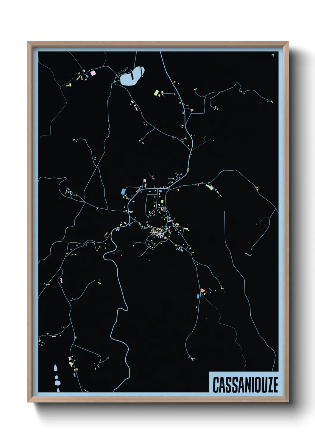 Une affiche de carte sur Cassaniouze