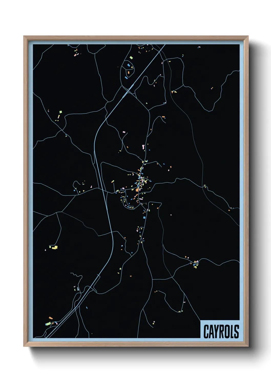 Une affiche de carte sur Cayrols