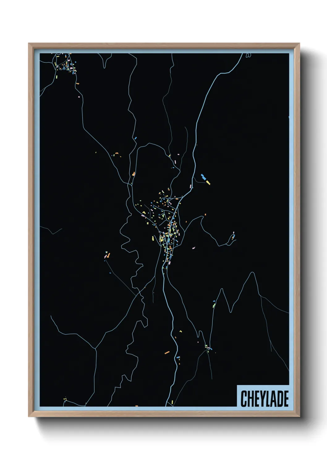 Une affiche de carte sur Cheylade