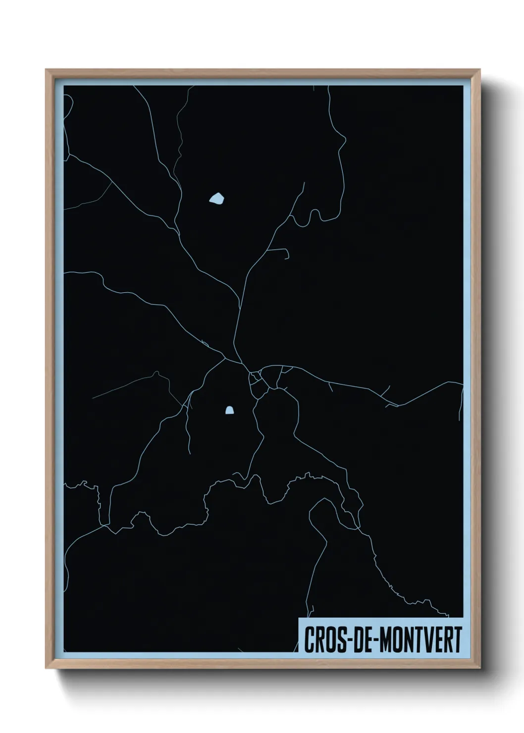 Une affiche de carte sur Cros-de-Montvert