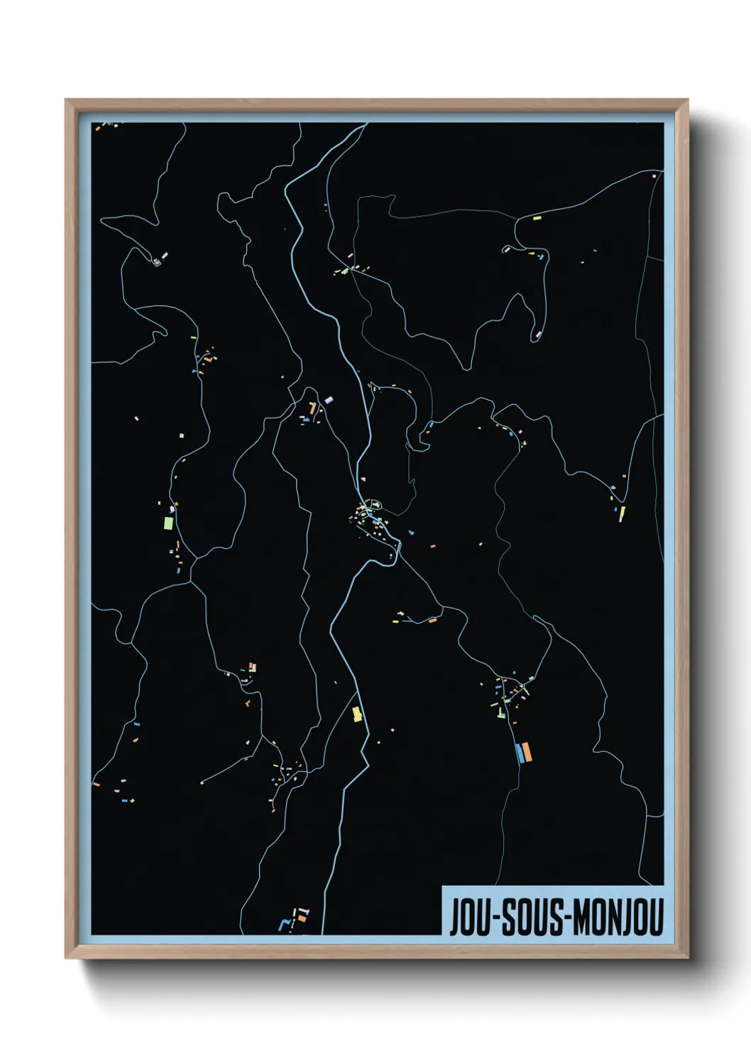 Une affiche de carte sur Jou-sous-Monjou