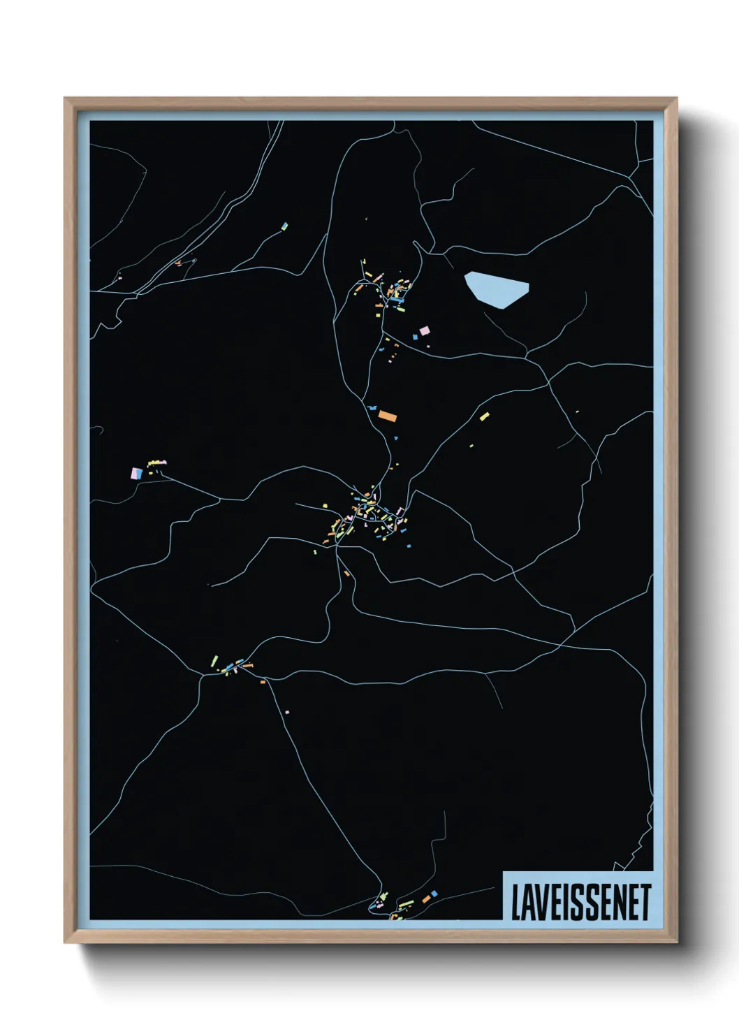 Une affiche de carte sur Laveissenet