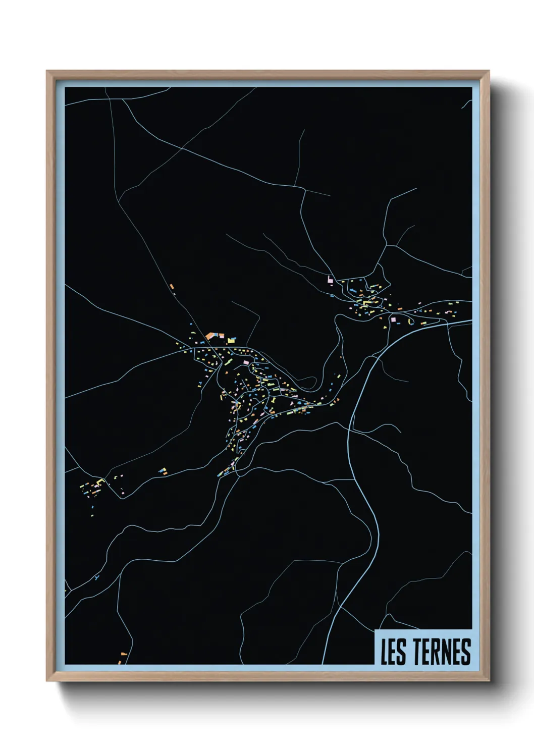 Une affiche de carte sur Les Ternes