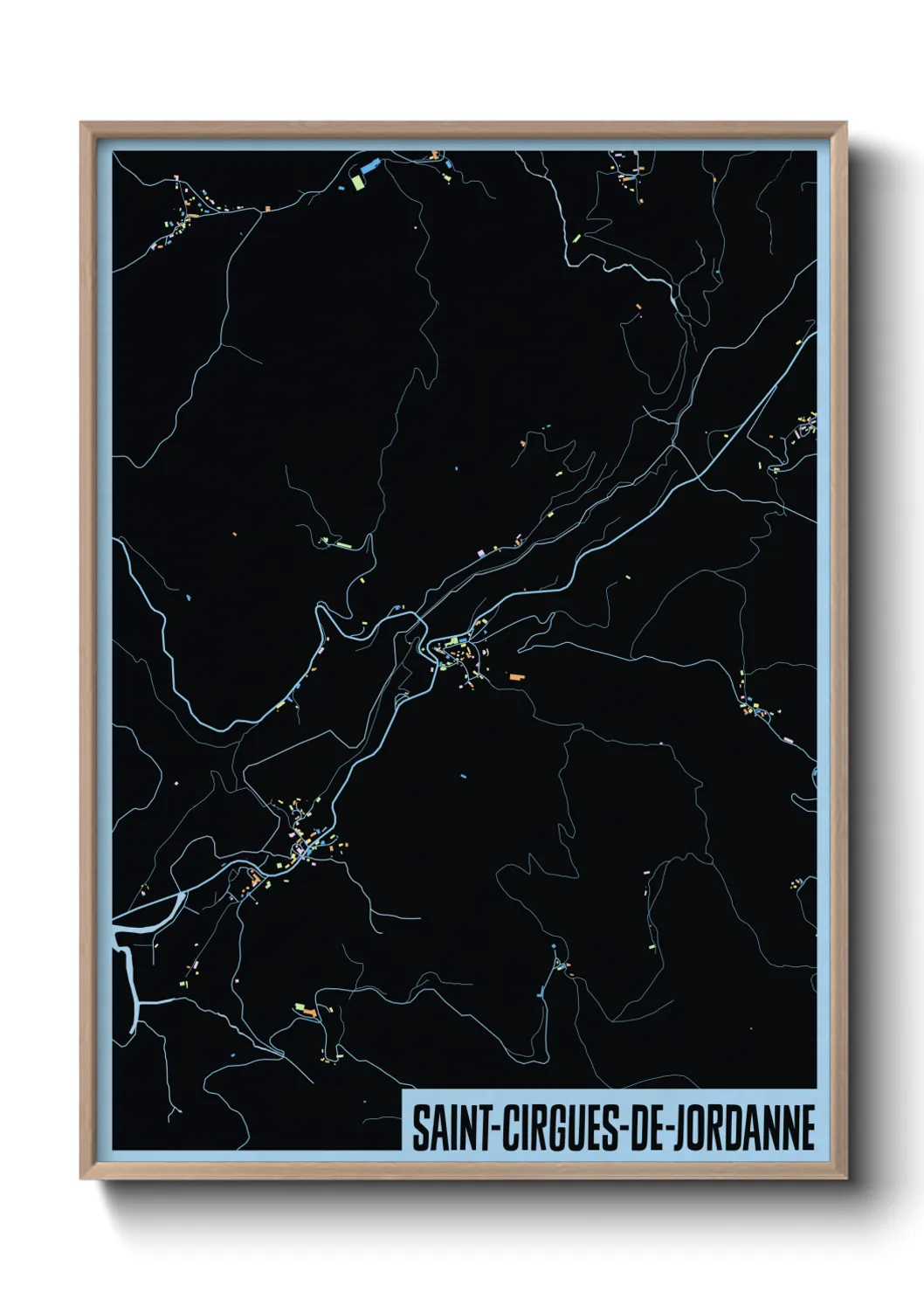 Un poster carteSaint-Cirgues-de-Jordanne