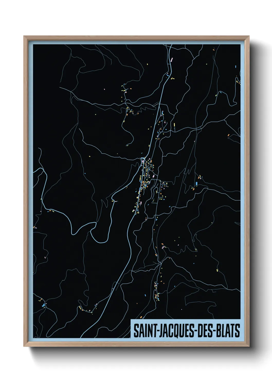 Un poster carteSaint-Jacques-des-Blats