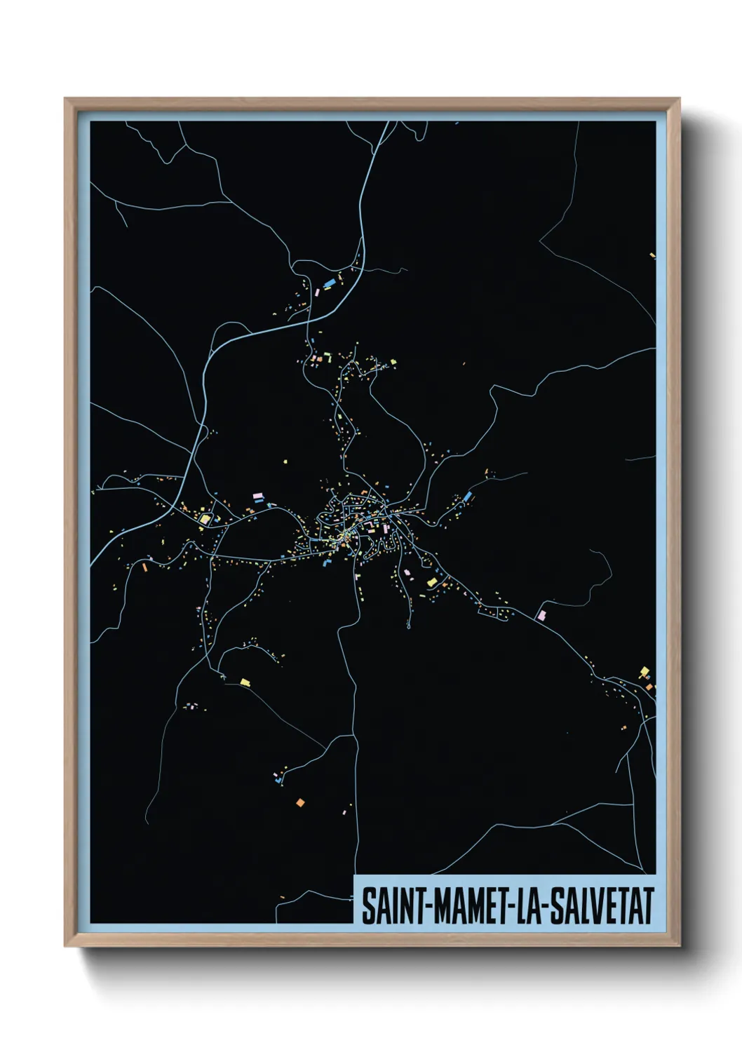 Un poster carteSaint-Mamet-la-Salvetat