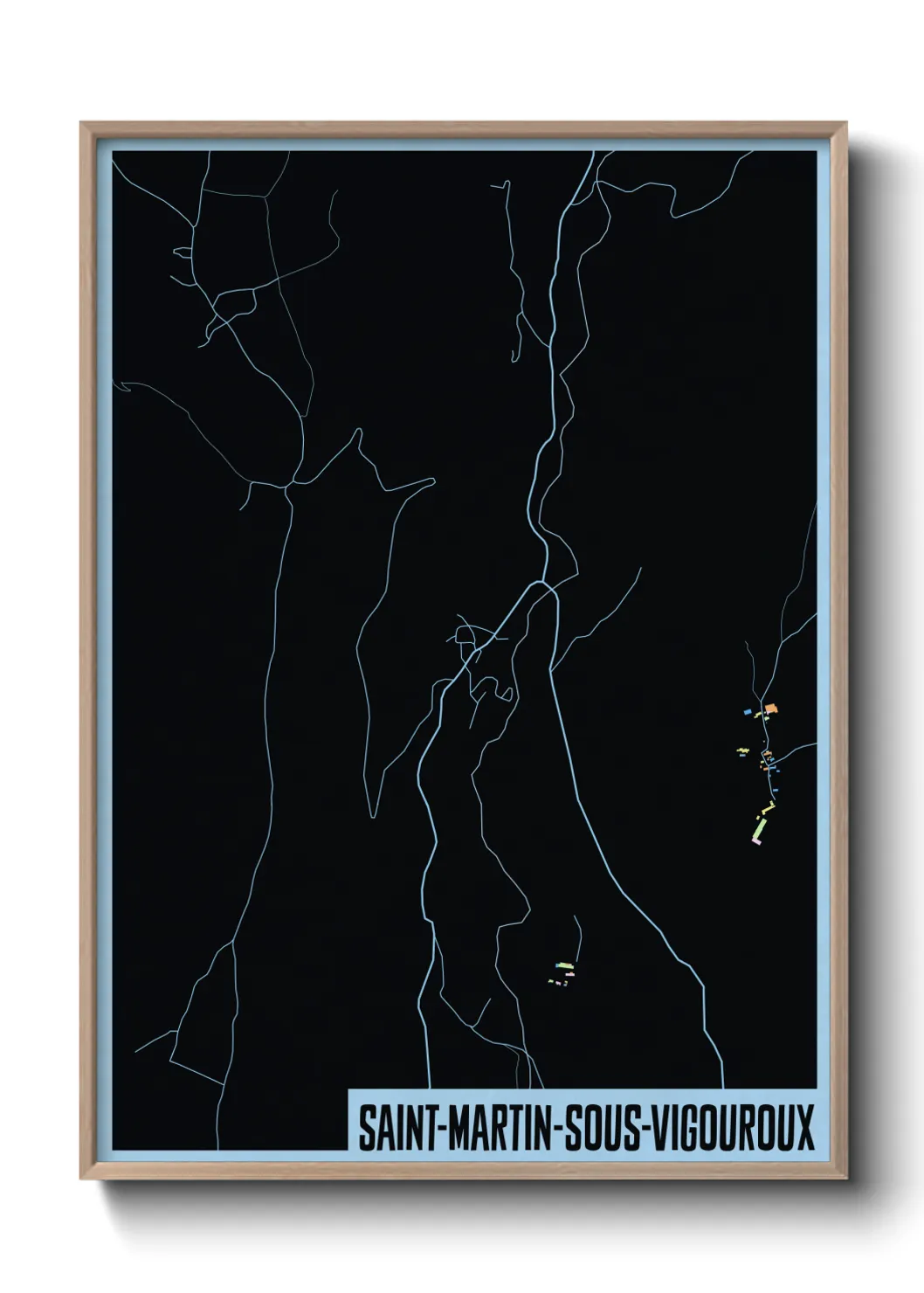 Un poster carteSaint-Martin-sous-Vigouroux