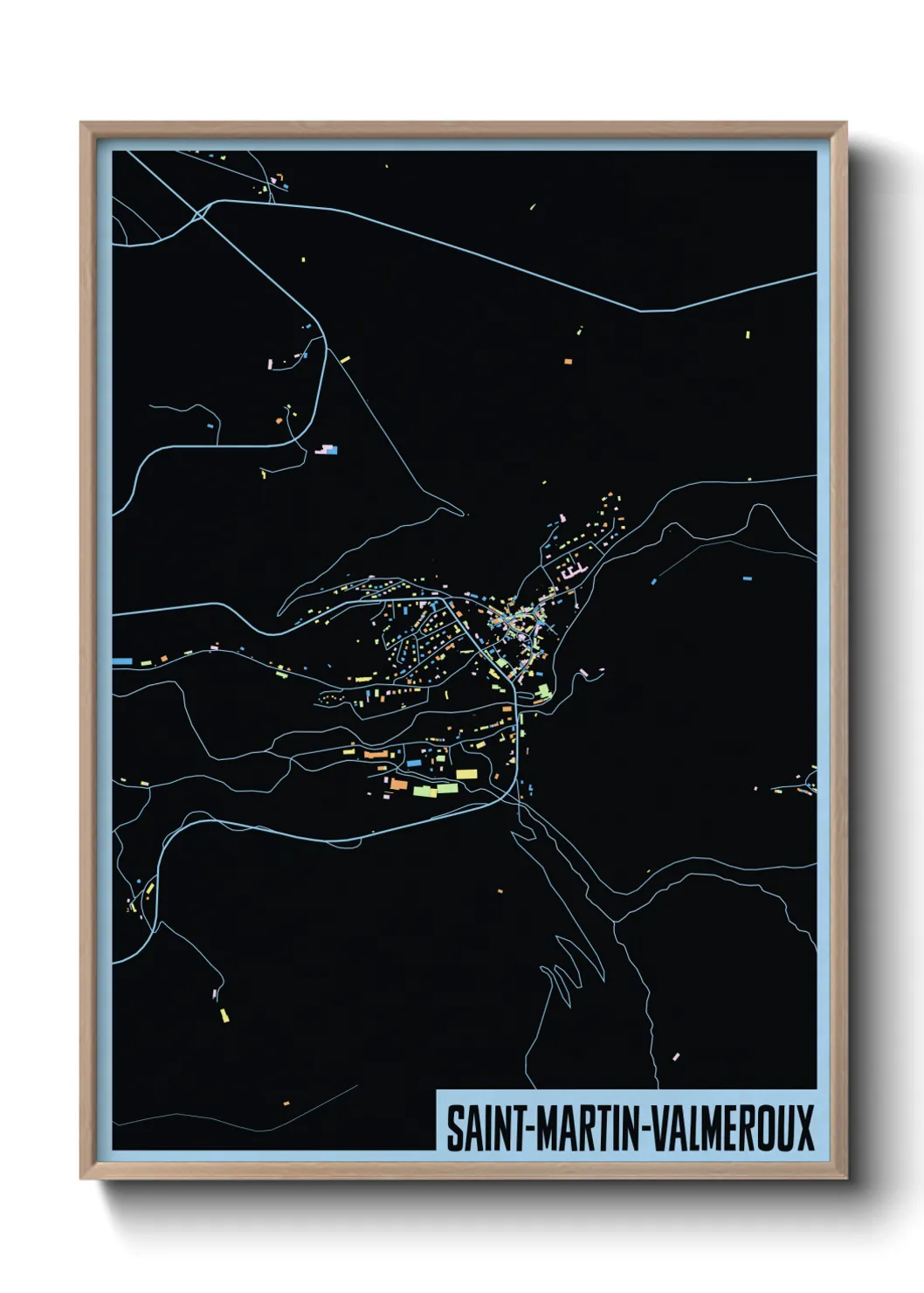 Une affiche de carte sur Saint-Martin-Valmeroux