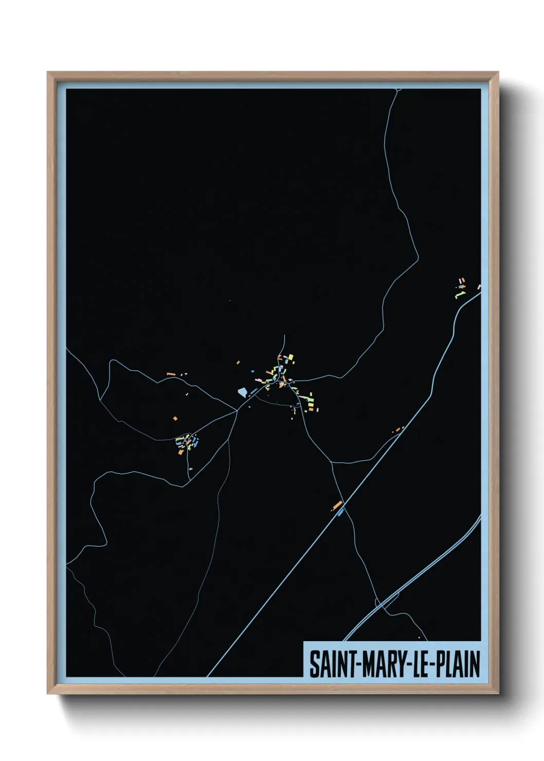 Une affiche de carte sur Saint-Mary-le-Plain