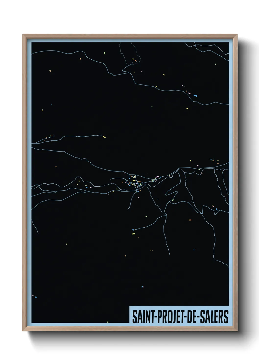 Une affiche de carte sur Saint-Projet-de-Salers