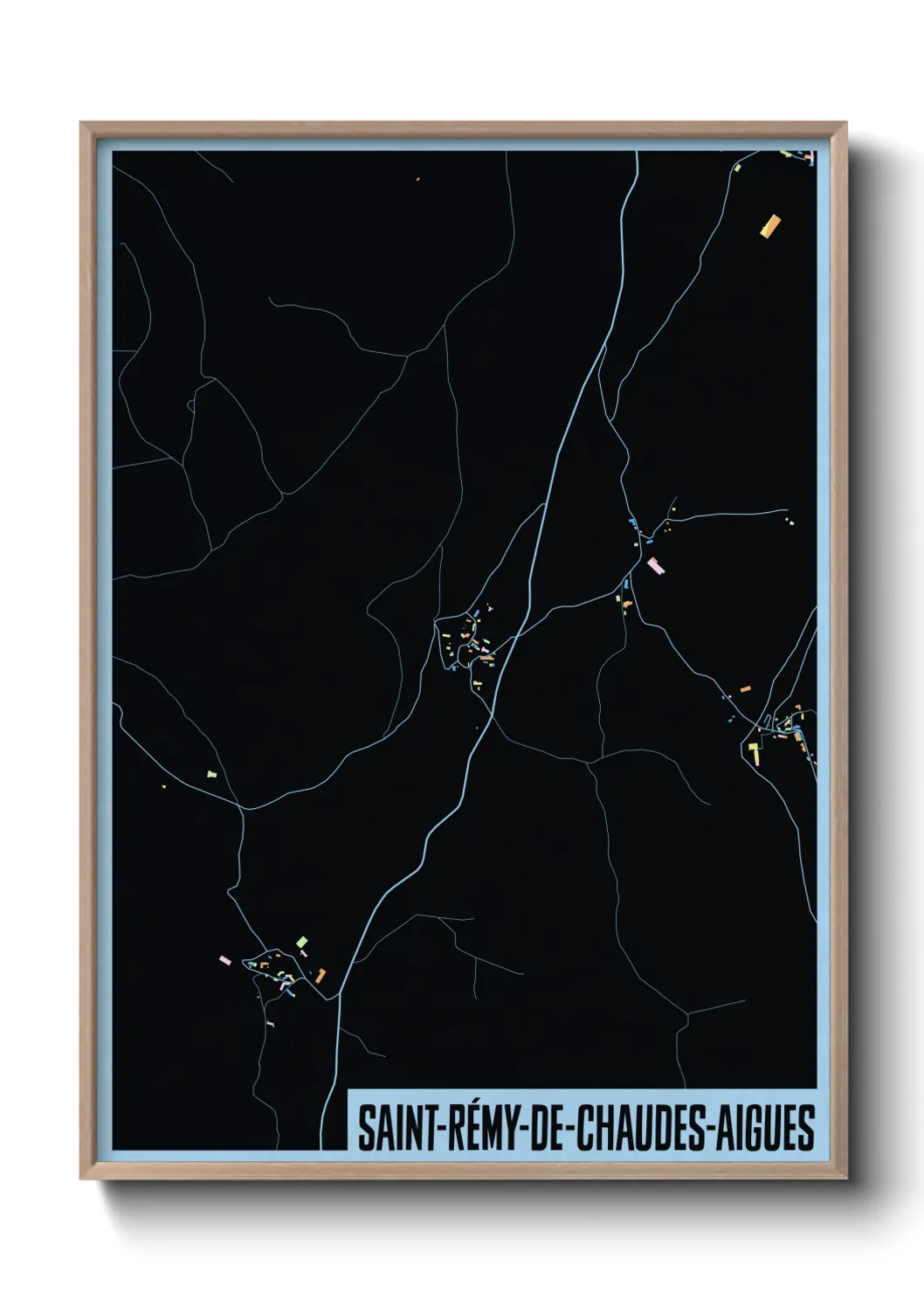 Un poster carteSaint-Rémy-de-Chaudes-Aigues