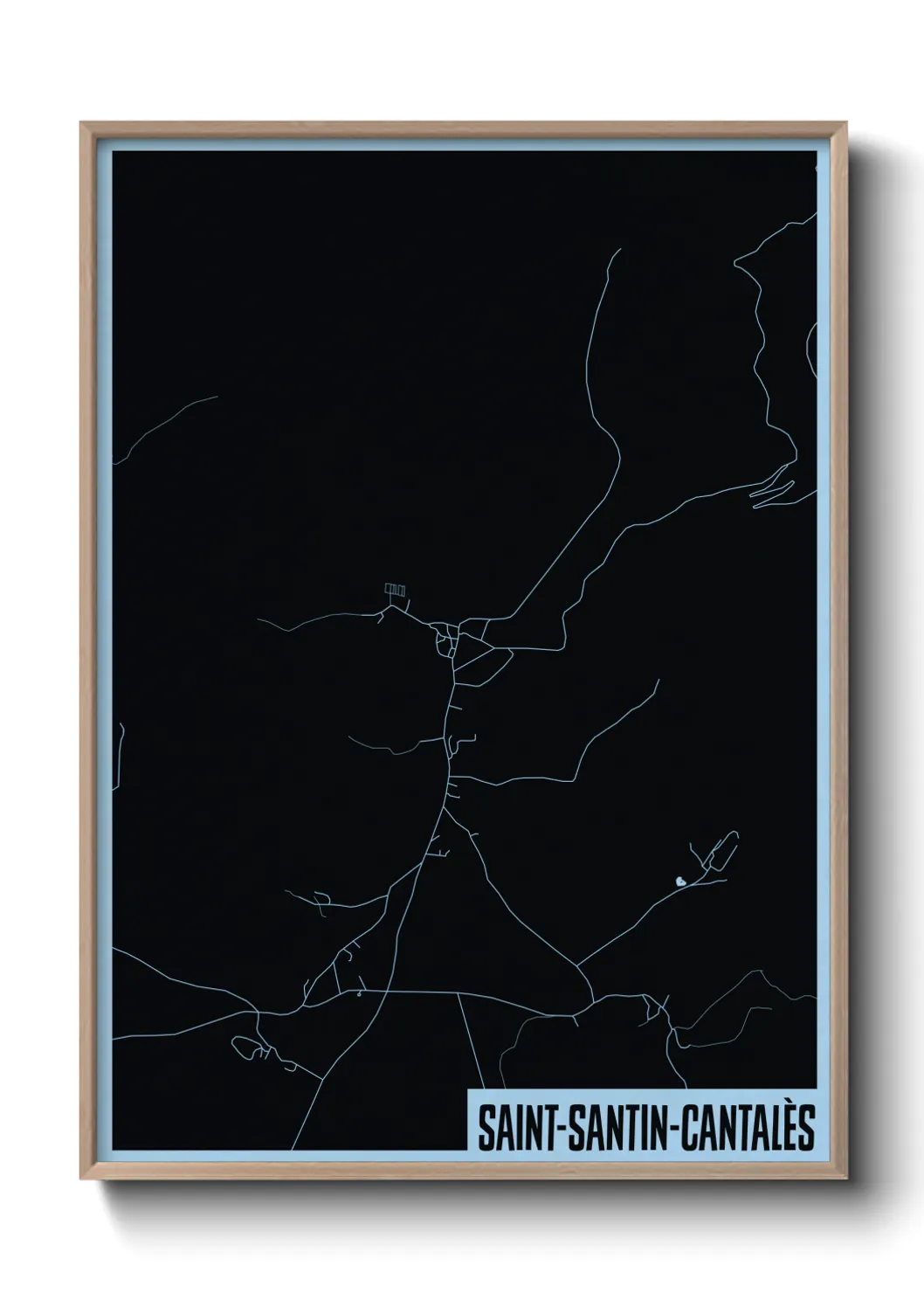 Une affiche de carte sur Saint-Santin-Cantalès